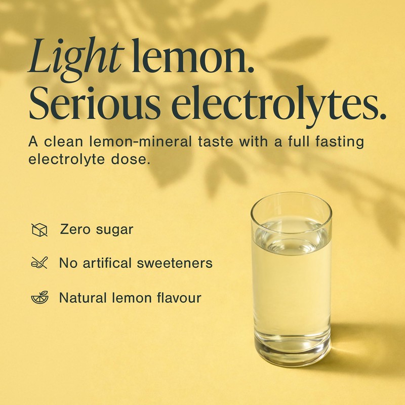 SmartFast Lemon Electrolytes for Fasting | 90 Serving Electrolyte Powder