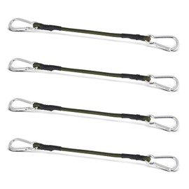 4PCS Short bungee cords with hooks, 30cm Φ 8mm short elastic bungee cords, suitable for securing luggage, bicycles, camping tents, and heavy-duty elastic cords for cars.