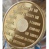 4 Year AA Medallion 22K Gold Plated Premium Serenity Prayer