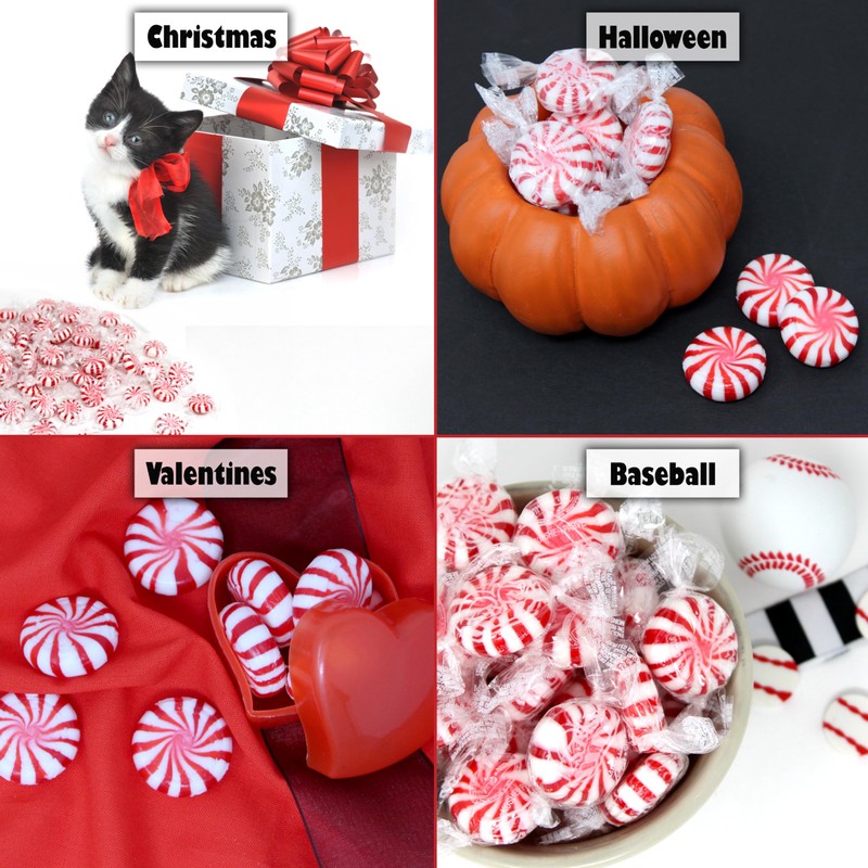 Starlight Peppermint Candy Bulk – 56 Individually Wrapped Red &