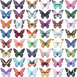 50 Piezas de Marcadores Magnéticos de Mariposa, Marcadores de Mariposa Plegables, Hermosos Marcadores de Libro para Mujeres Amantes de los Libros, Lindos Marcadores de Página con Clip para Estudiantes