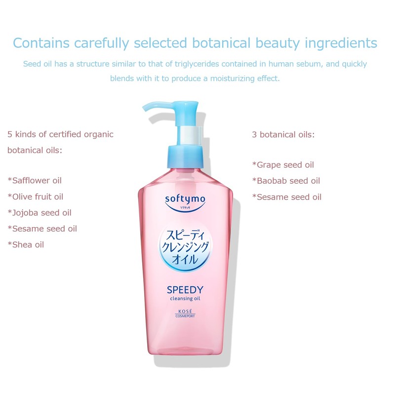Kose Cosmeport Softymo Speedy Make-up Cleansing Oil 230ml - Set
