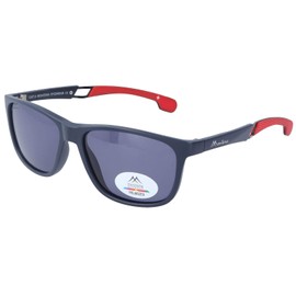 Montana Eyewear SP315 Polarised Sports Sunglasses Matte Plastic with Rubberised Temples in Dark Blue, darkblue