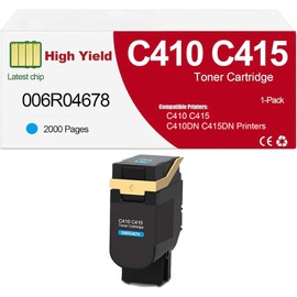 Eficazink C410 C415 Standard Yield Toner Cartridge Work for VersaLink C410 C415 C410DN C415DN Printer,Cyan,1-Pack