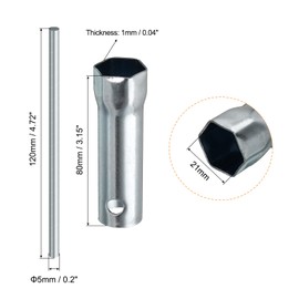 uxcell 21mm Universal Ignition Spark Plug Spanner Wrench Socket 2 Pcs