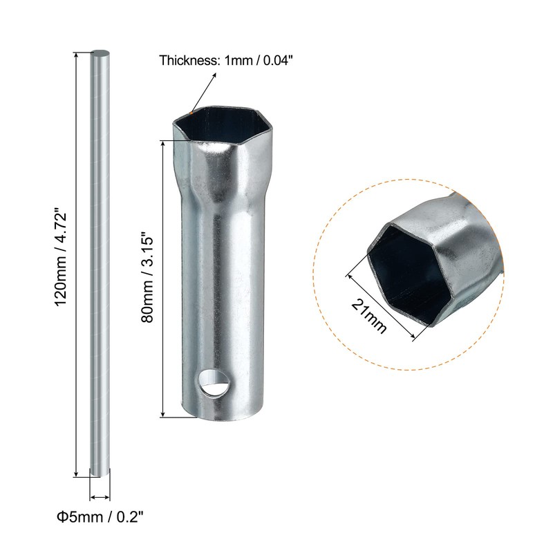 uxcell 21mm Universal Ignition Spark Plug Spanner Wrench Socket 2