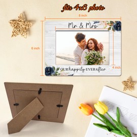 OXEDP Wedding Marriage Picture Frame, Mr And Mrs Picture Frame, Our Happily Ever After Photo Frame, Gifts for Newlywed, New Couple, Mr And Mrs-XK41