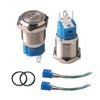 220V-230V Self-Locking Push Switch 16 mm Metal, On/Off Switch LED