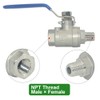 304 Stainless Steel 1/4 Inch Ball Valve Male to Female