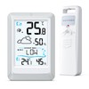 OQIMAX Indoor Outdoor Thermometer Digital Weather Station Temperature Hygrometer Indoor