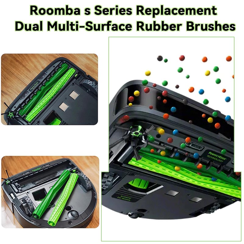 3 Set S9 Replacement Rollers Compatible with iRobot Roomba s9