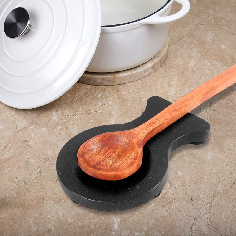 Marbco Marble Spoon Rest, Ladle Holder, Marble Spoon Rest Holder