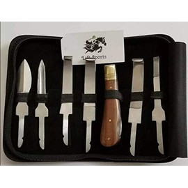 Lift Sports Horse Farrier Tool Changeable 6 Piece Hoof Knife Set Wood Handle Cattle Pick Tack Equine Veteniary