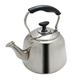 Lily's Home Stainless Steel Whistling Tea Kettle, Teapot for Stovetop, Pleasant Whistle Sound, Safe Handle, Tea Kettle for Stove Top, Whistling Tea Kettles for Boiling Water - 2L
