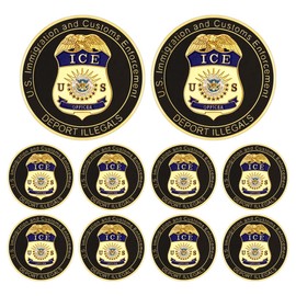 ICE Challenge Coin Homeland Security Collectible Coins Graduating Gifts (10 Pack)