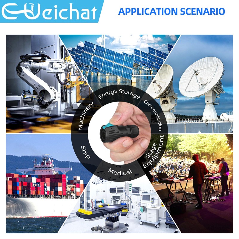 E-WeiChat EW-LP12 Industrial Waterproof Connector IP68 Quickly Plugging Aviation Connector