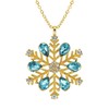 ALLY-MAGIC Snowflake Necklace for Women Gold Blue Snowflake Pendant Necklace with Crystal Fashion Women Necklace Christmas Jewellery Gifts for Women Girls Y7LJXHXL