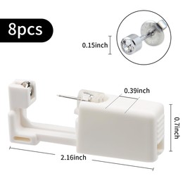 Luckious Luckious 8 PCS Ear Piercing Kit - Disposable Self-Piercing Ear Piercing Gun, Safe and Sterile Ear Piercing Tool Painless Piercing Gun Tool for Women, Men