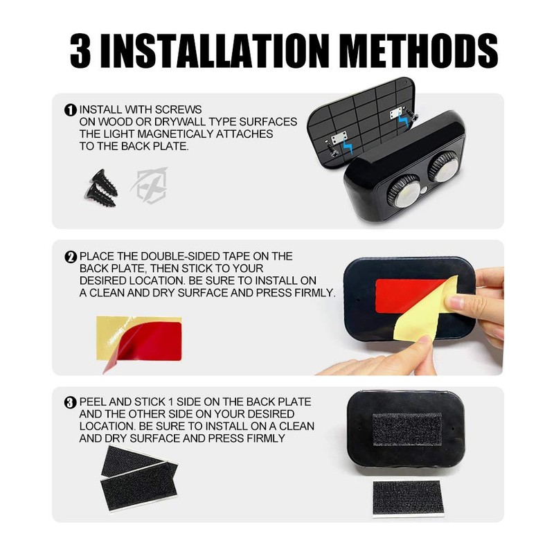 Xprite 4 PCS Gun Safe Light Kit with PIR Motion