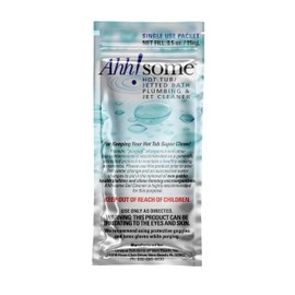 Ahh-Some - Hot Tub Serum Cleaner Sachet | Clean Pipes & Jets Gunk Build Up | Clear & Soften Water for Hot Tub, Jetted Tub, Swim Spa | Top Clarifier Up to 450 Gallons of Water (One Time Use Only)