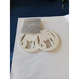 "Handmade" REGGAE FREEDOM CLASSIC BOB MARLEY RASTA COLOR GREEN YELLOW RED WOOD EARRINGS