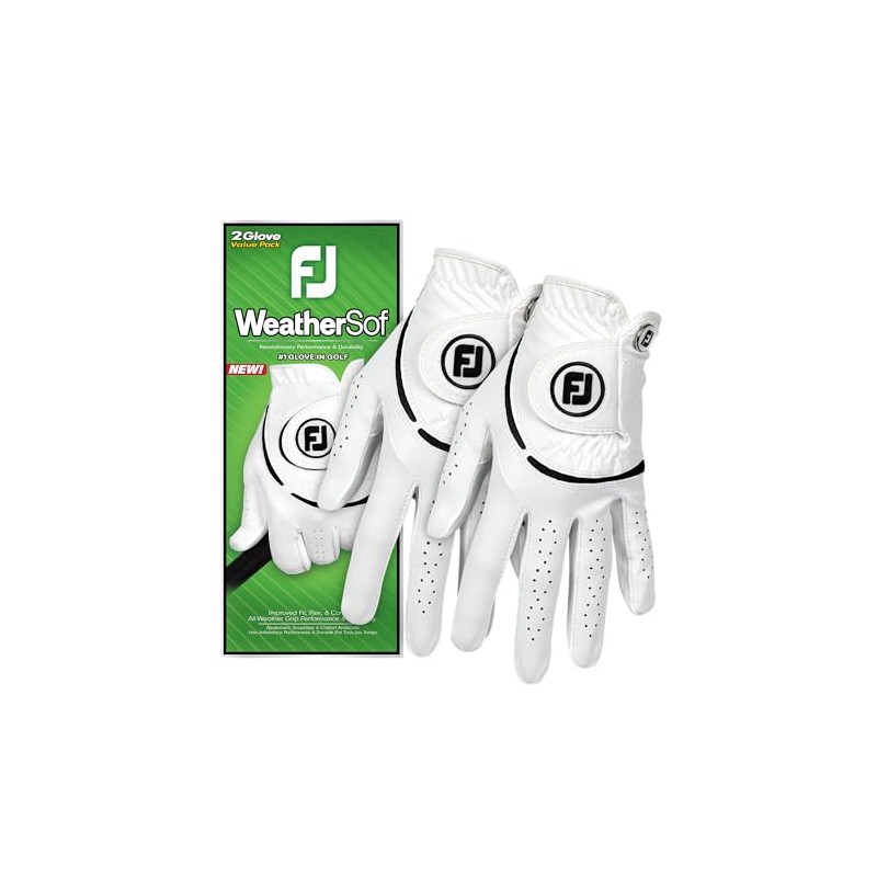 FootJoy WeatherSof Women's 2-Pack Golf Glove, White