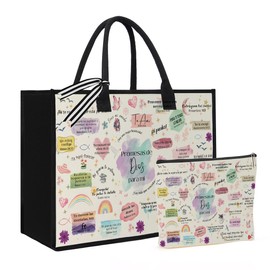 Regalos Para Mujeres Cristianas, Regalos Cristianos Para Mujer, Regalos Cristianos Spanish Religious Gifts for Women Pastor Wife Prayer Her Christian Bible Verse Canvas Tote Bag Makeup Bag Christmas