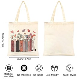 VIDSTW The Tote Bag Album Tote Bag Aesthetic for Music Lovers Women's Totes with Shoulder Strap Carry Bag Shopping Bag for Shopping, Travel, Celebrations, White