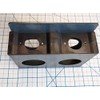 WELDANDFABSHOP Gate Lockbox Double Hole Weldable Steel 2" Unpainted