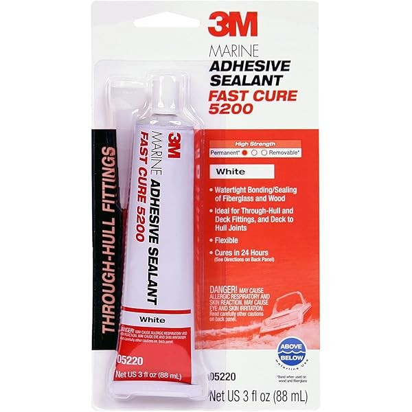 3M Marine Adhesive Sealant Fast Cure 5200 (05220) Permanent Bonding