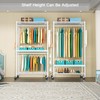FUTASSI P1 Heavy Duty Garment Rack, 3 Tiers Adjustable Rolling