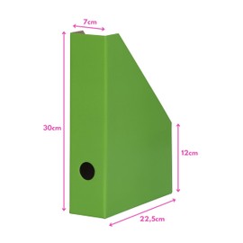 LANDRÉ LANDRÉ Stehsammler A4, aus stabilem Karton, 7cm breit, grün, 5 Stück
