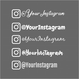 Custom Instagram Handle Car Window Vinyl Decal - Social Media Sticker, Instagram username, Instagram decals for Vehicle Windows, Car decals, Durable & Weather-Resistant