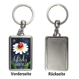 speecheese Ladybird Lucky Charm Keyring for Friends and Lovers to Have More Happiness in Life and as a Identification Mark from the Keychain in Various Sizes, standard