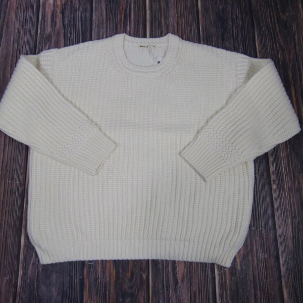 Marine Layer NEW NWT Womens XL Ivory White Oversized Crewneck