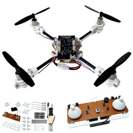 Coreless Motor STEM Drone Kit | Hover Tuning, 3-Speed Modes，One-Touch Takeoff & 3D Flips | Build and Learn Drone Fundamentals for Students & Hobbyists (White)