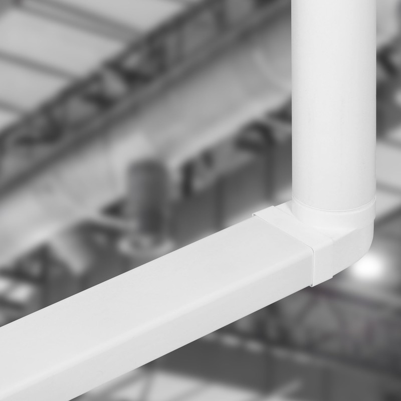 KOTARBAU® Flat Duct Deflection Piece 90° for Ventilation Duct Round-Square