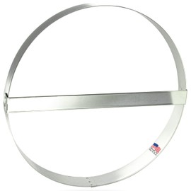Foose Brand Extra Large Circle Round With Brace Cookie Cutter 8 in, Tin Plate Steel, Handmade in USA