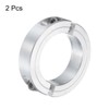 sourcing map 2Pcs Double Split Clamp-On Shaft Collar for 2"