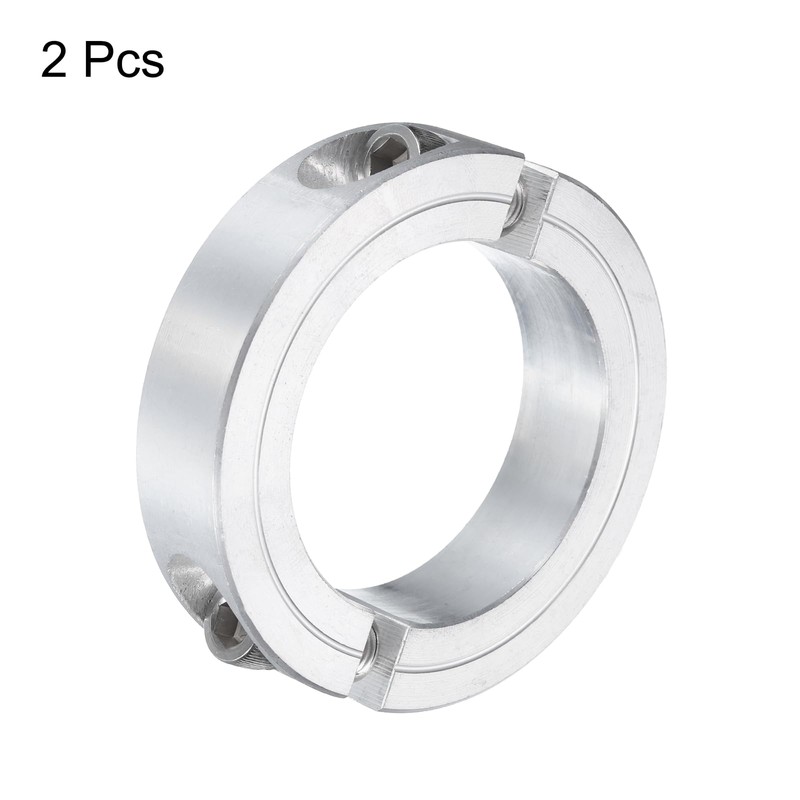 sourcing map 2Pcs Double Split Clamp-On Shaft Collar for 2"