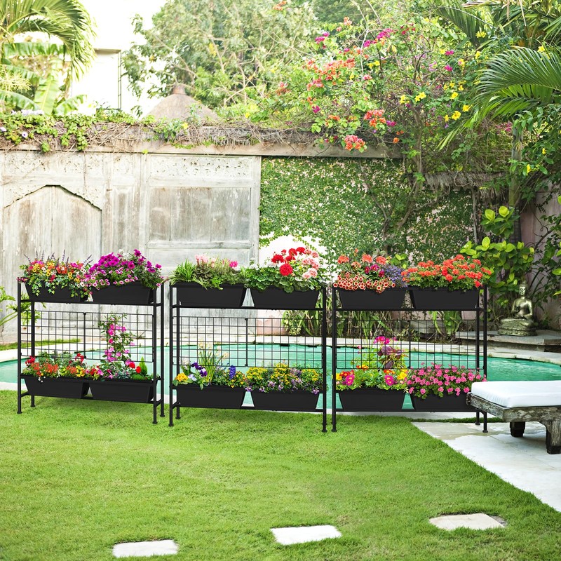 OYEAL Raised Garden Bed 32" Tall Elevated Planter Boxes with