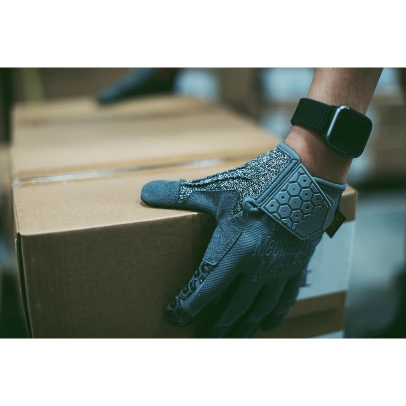 Mechanix Wear Box Cutter™ Warehousing Work Gripper Gloves (Small, Grey)