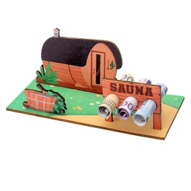 APOMOONS Regalos para sauna Tarjetas de madera 3D Regalos saludables, Decoraciones para sauna Decoraciones saludables Vales para sauna, Mini sauna accessories de sauna como regalos de vacaciones