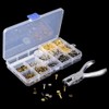 Yiarsky Leather Rivet Set, 180 Sets Metal Rivets Double Cap
