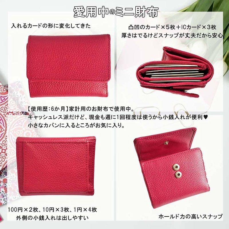 DELLA Compact Trifold Wallet Genuine Leather (Calf) MILANO Mini Wallet