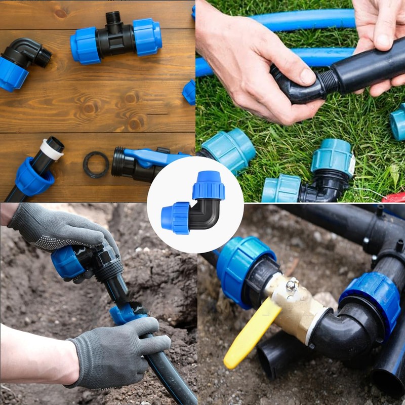 Polypropylene Fitting Screw Connection for PE Pipe 32 mm, Clamp