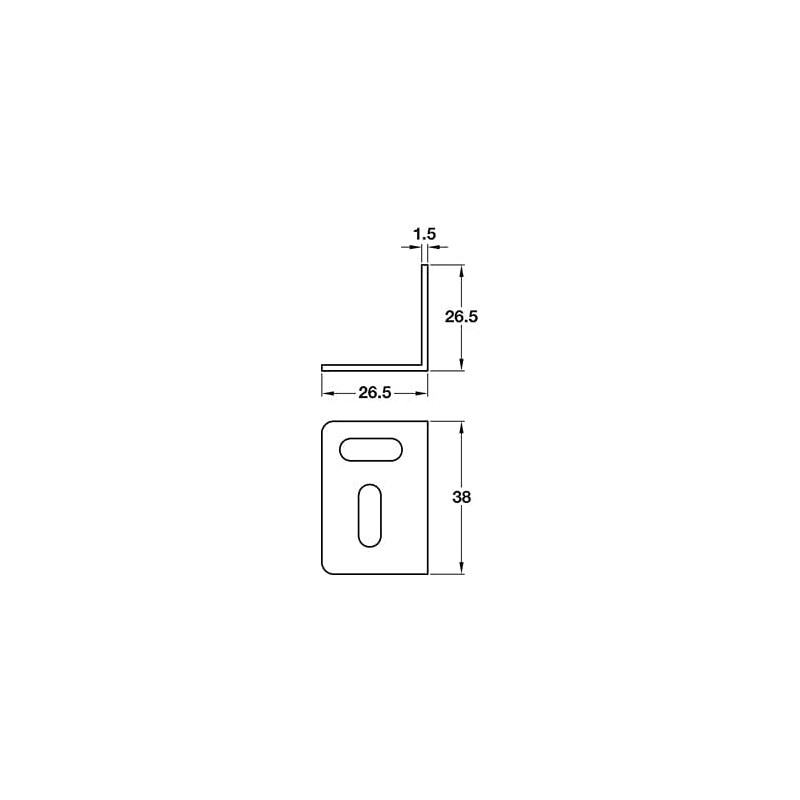 AF4F Galvanised Stretcher Plate Square Metal Angle Bracket/Brace 26.5 x