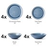 Arora FAIT Round Stoneware 16pc Double Bowl Dinnerware Set for