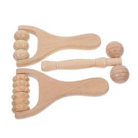 FOMIYES 3pcs Wooden Massage Roller Portable Face and Neck Massage Tool for Women for Skin Care Routine and Relaxation Includes Facial Rollers for Versatile Use