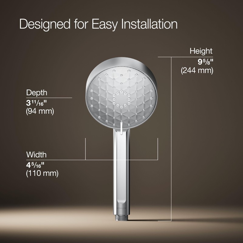 Kohler 72415-Y-CP Awaken® G110 Three-function handshower, 2.5 gpm, Polished Chrome